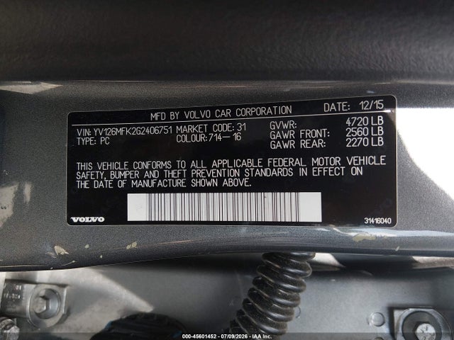 2016 Volvo S60 T5 DRIVE-E PREMIER — фото 9