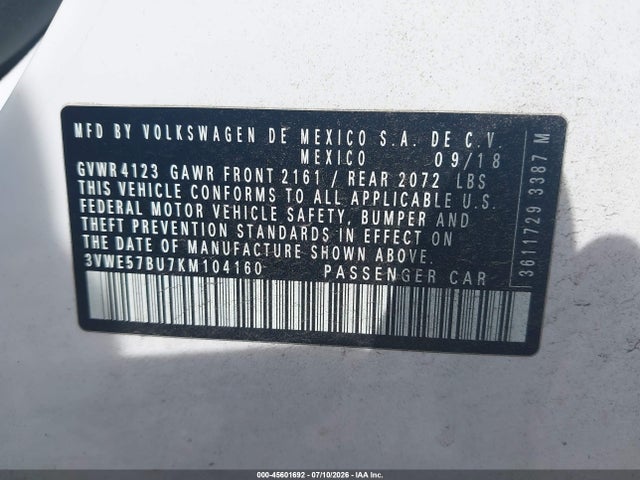 2019 VOLKSWAGEN JETTA 1.4T SEL 9