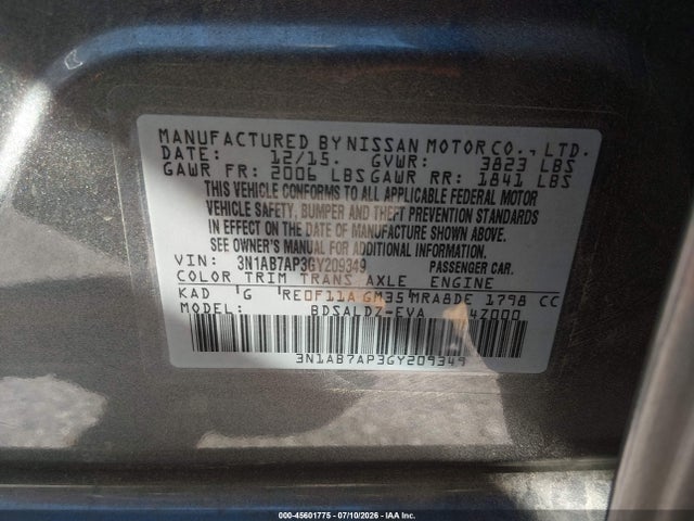 صورة 9 لـ 2016 Nissan SENTRA SV