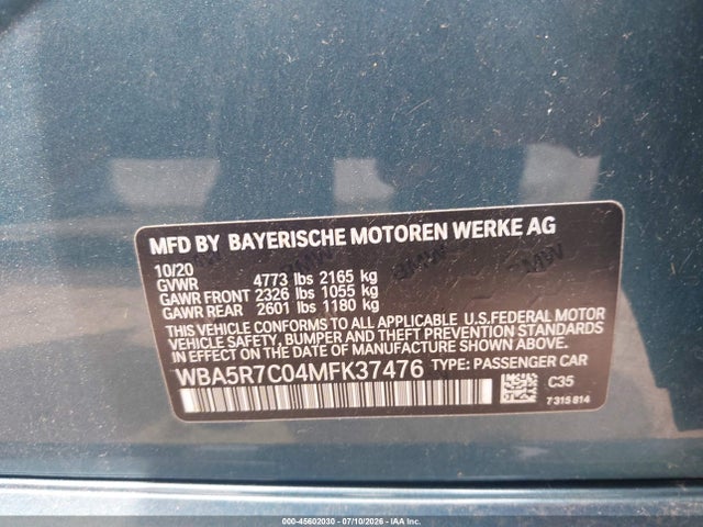 2021 BMW 330I XDRIVE 照片 9