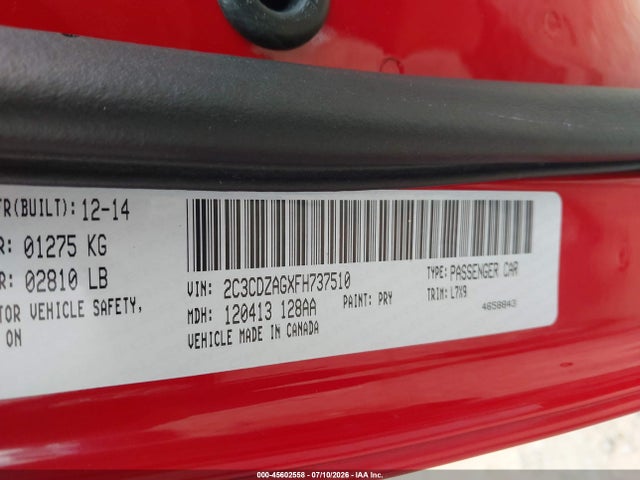 صورة 9 لـ 2015 Dodge CHALLENGER SXT