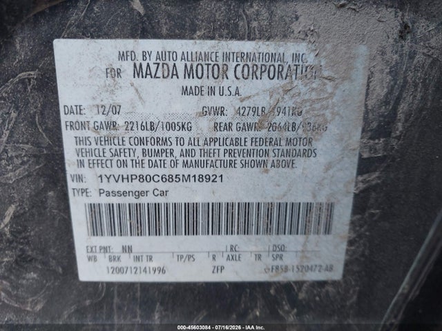 2008 Mazda MAZDA6 I SPORT VE 照片 9