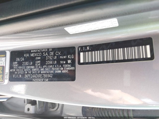 2024 KIA FORTE LXS 照片 9