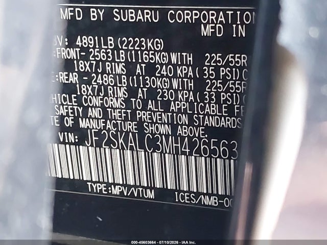 2021 SUBARU FORESTER SPORT 9