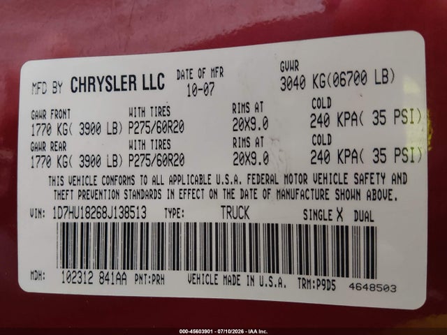 2008 Dodge RAM 1500 SLT 照片 9