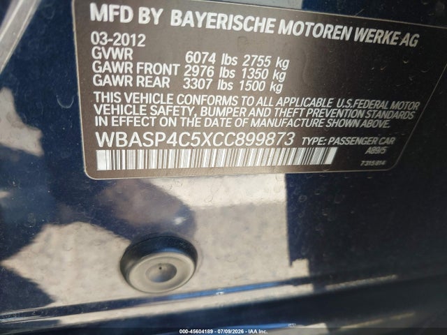 2012 BMW 550I GRAN TURISMO XDRIVE — фото 9