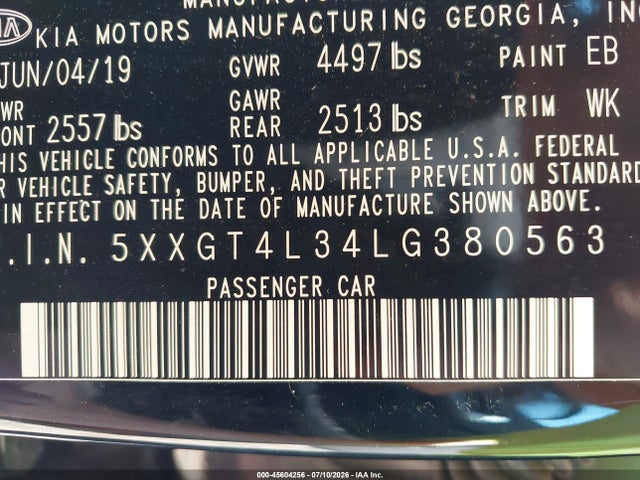 2020 KIA OPTIMA LX thumbnail 9