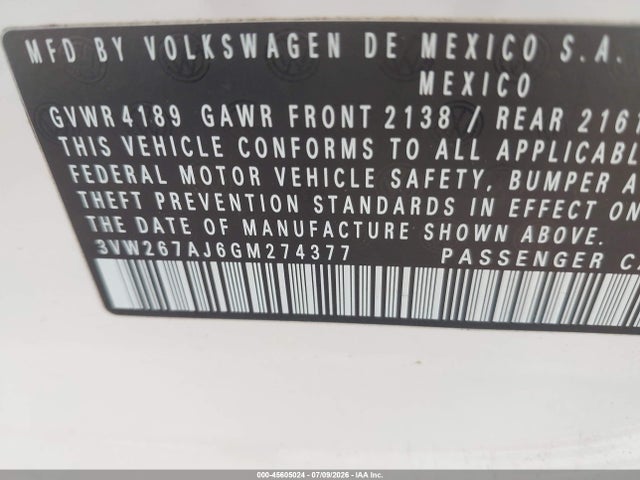 2016 Volkswagen JETTA 1.4T S — фото 9