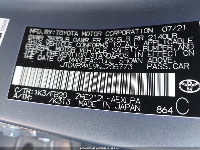 2022 Toyota COROLLA LE 照片 9