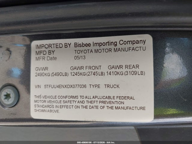 صورة 9 لـ 2013 Toyota TACOMA BASE V6