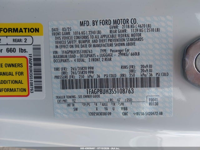 2025 FORD MUSTANG ECOBOOST PREMIUM — фото 9