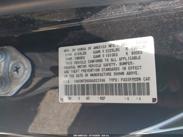 2006 Honda ACCORD 2.4 EX 照片 9