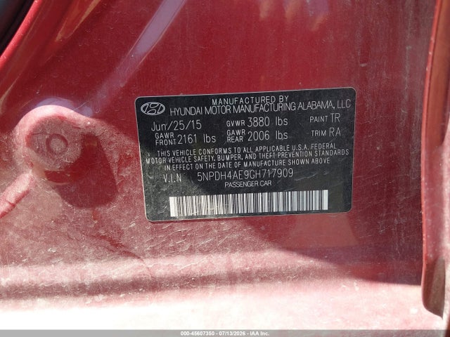 2016 Hyundai ELANTRA SE photo 9