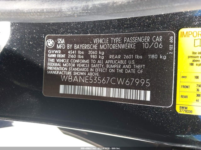 2007 BMW 525I 缩略图 9