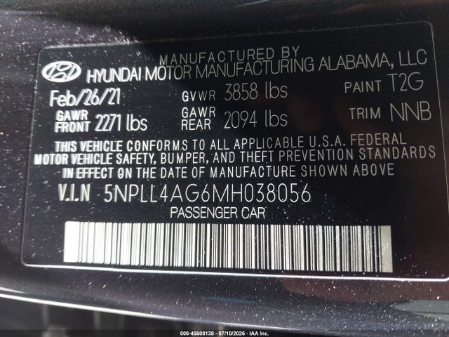 صورة 9 لـ 2021 Hyundai ELANTRA SE