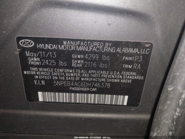 2013 Hyundai SONATA GLS — фото 9