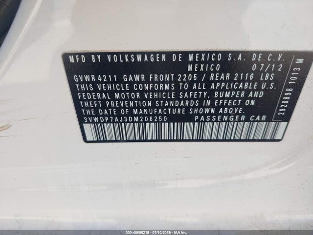 2013 Volkswagen JETTA 2.5L SE 照片 9