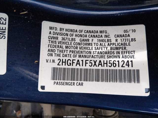 2010 Honda CIVIC LX — фото 9