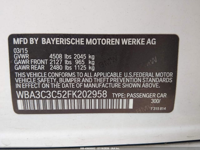 2015 BMW 320I XDRIVE 照片 9