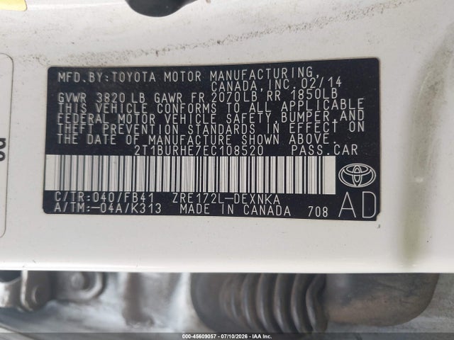 2014 Toyota COROLLA LE PLUS 照片 9