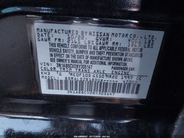 2022 NISSAN SENTRA SV XTRONIC CVT 9