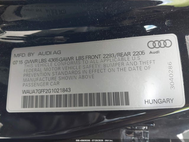 2016 AUDI A3 1.8T PREMIUM — фото 9