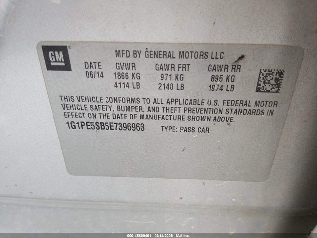 2014 Chevrolet CRUZE 2LT AUTO photo 9