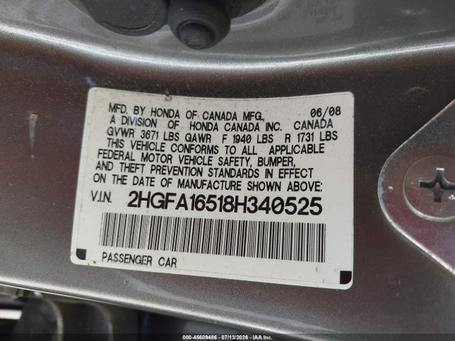 2008 Honda CIVIC LX 照片 9