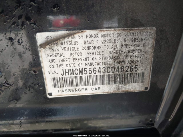 2003 Honda ACCORD 2.4 EX 照片 9