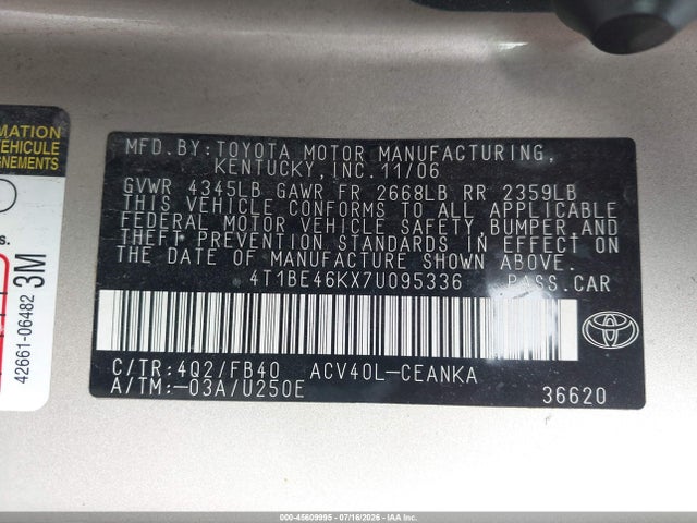 صورة 9 لـ 2007 Toyota CAMRY LE