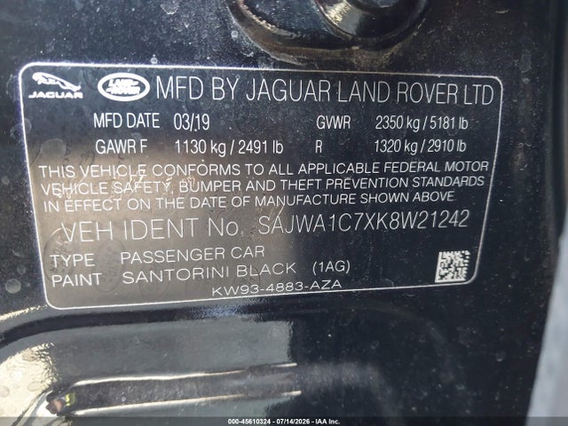 2019 JAGUAR XJ R-SPORT 9