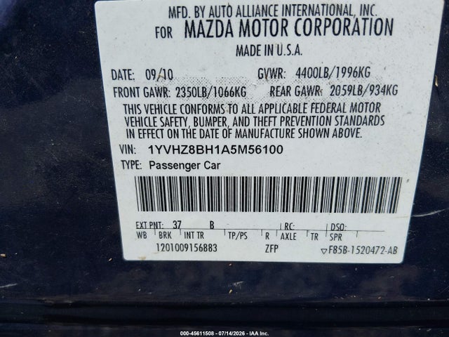 2010 Mazda MAZDA6 I SPORT 照片 9