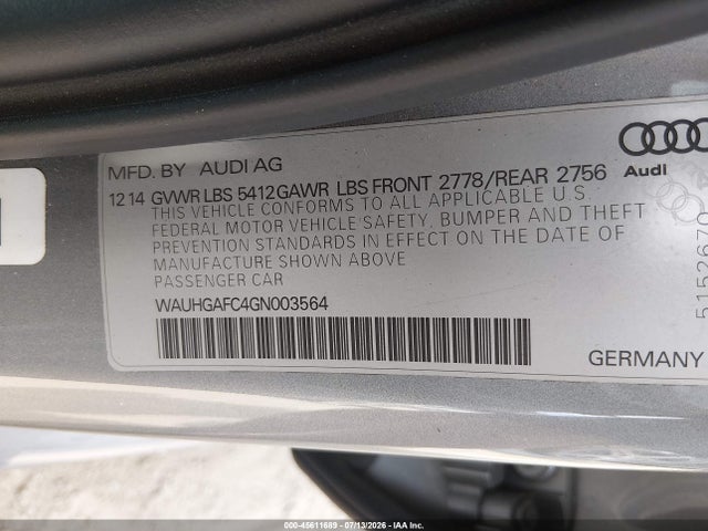 2016 AUDI A6 3.0T PRESTIGE 照片 9