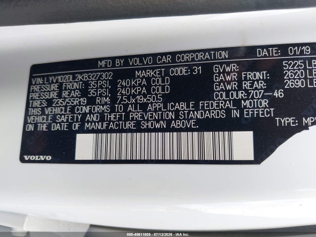 2019 VOLVO XC60 T5 INSCRIPTION 9