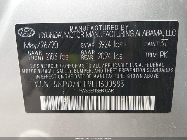 2020 Hyundai ELANTRA SE photo 9