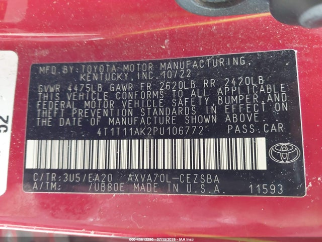 2023 TOYOTA CAMRY SE 9