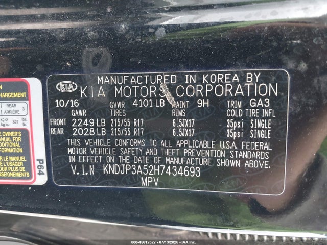 2017 KIA SOUL + 照片 9