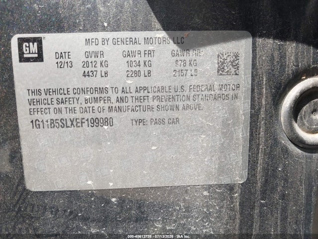 2014 Chevrolet MALIBU 1LS 照片 9