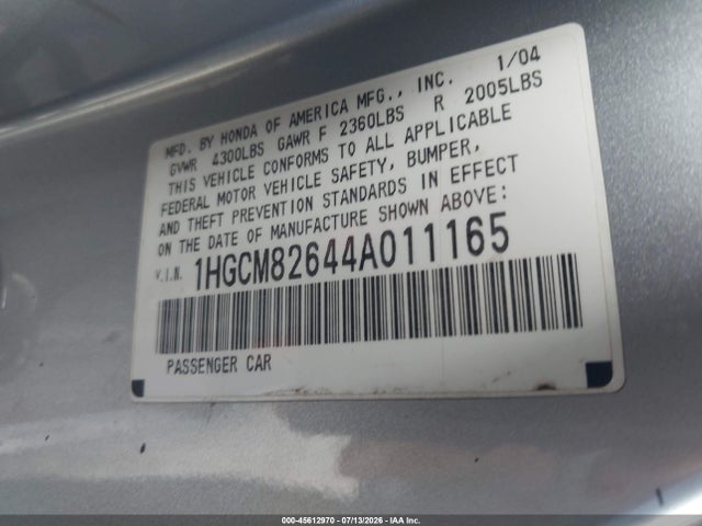 2004 Honda ACCORD 3.0 EX 照片 9