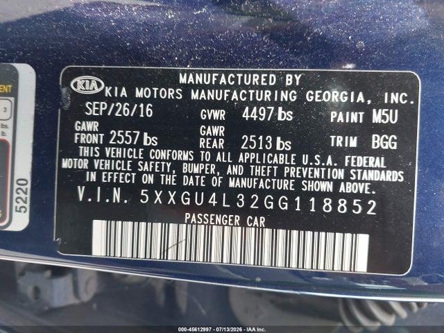 صورة 9 لـ 2016 KIA OPTIMA EX