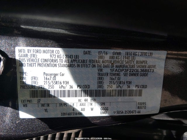 2016 FORD FOCUS SE 照片 9