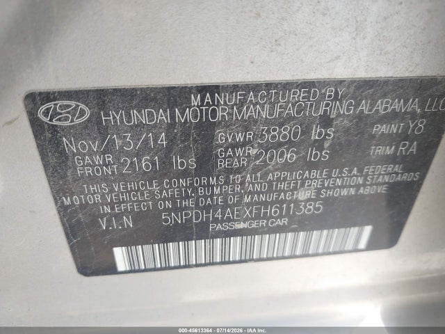 2015 Hyundai ELANTRA SE photo 9