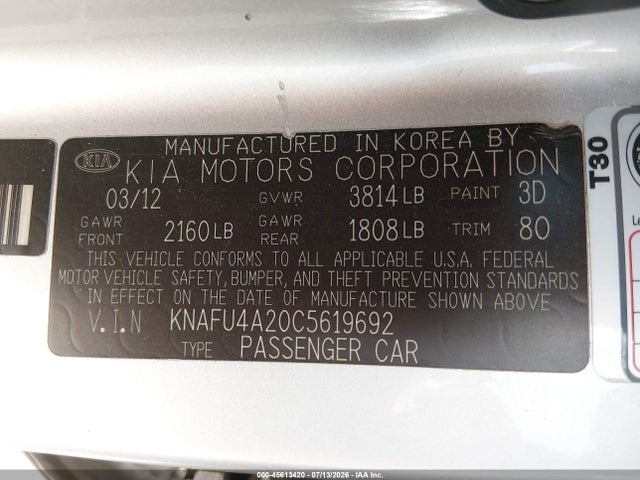 2012 KIA FORTE EX — фото 9