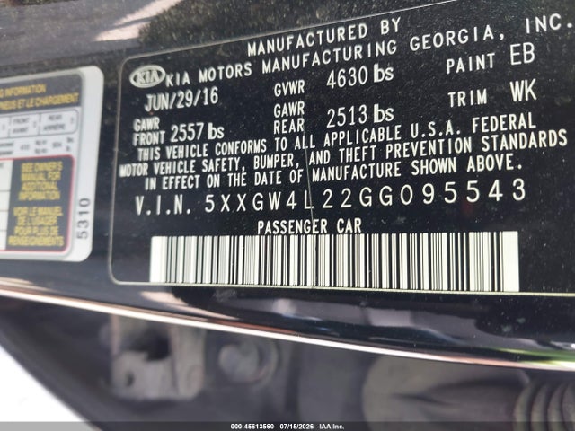 صورة 9 لـ 2016 KIA OPTIMA SX TURBO