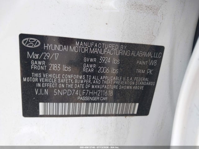 صورة 9 لـ 2017 Hyundai ELANTRA SE