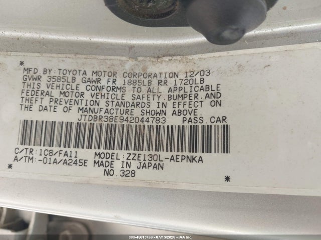 2004 Toyota COROLLA LE 照片 9