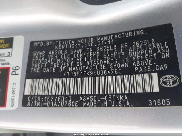 2014 Toyota CAMRY LE 照片 9
