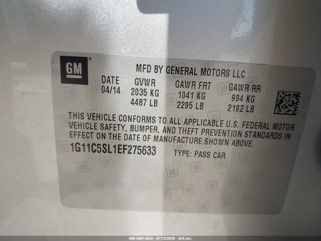 صورة 9 لـ 2014 Chevrolet MALIBU 1LT