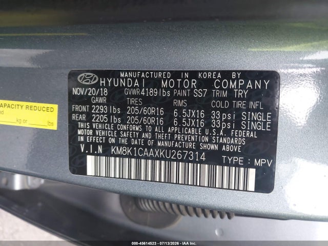 2019 HYUNDAI KONA SE 9