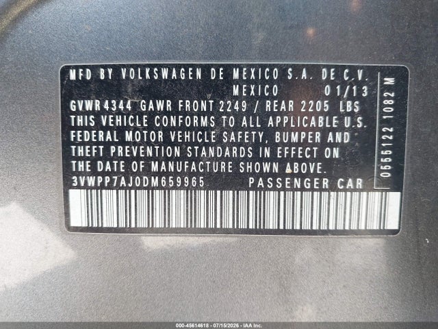 2013 Volkswagen JETTA SPORTWAGEN 2.5L S — фото 9
